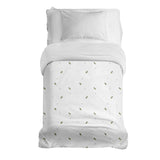 Original therapy blanket - cotton cover green leaves