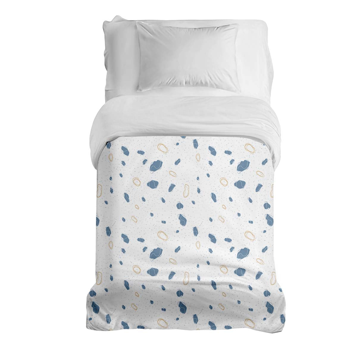 Couverture thérapeutique originale - Housse en coton Formes bleues