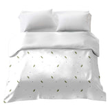 Original therapy blanket - cotton cover green leaves
