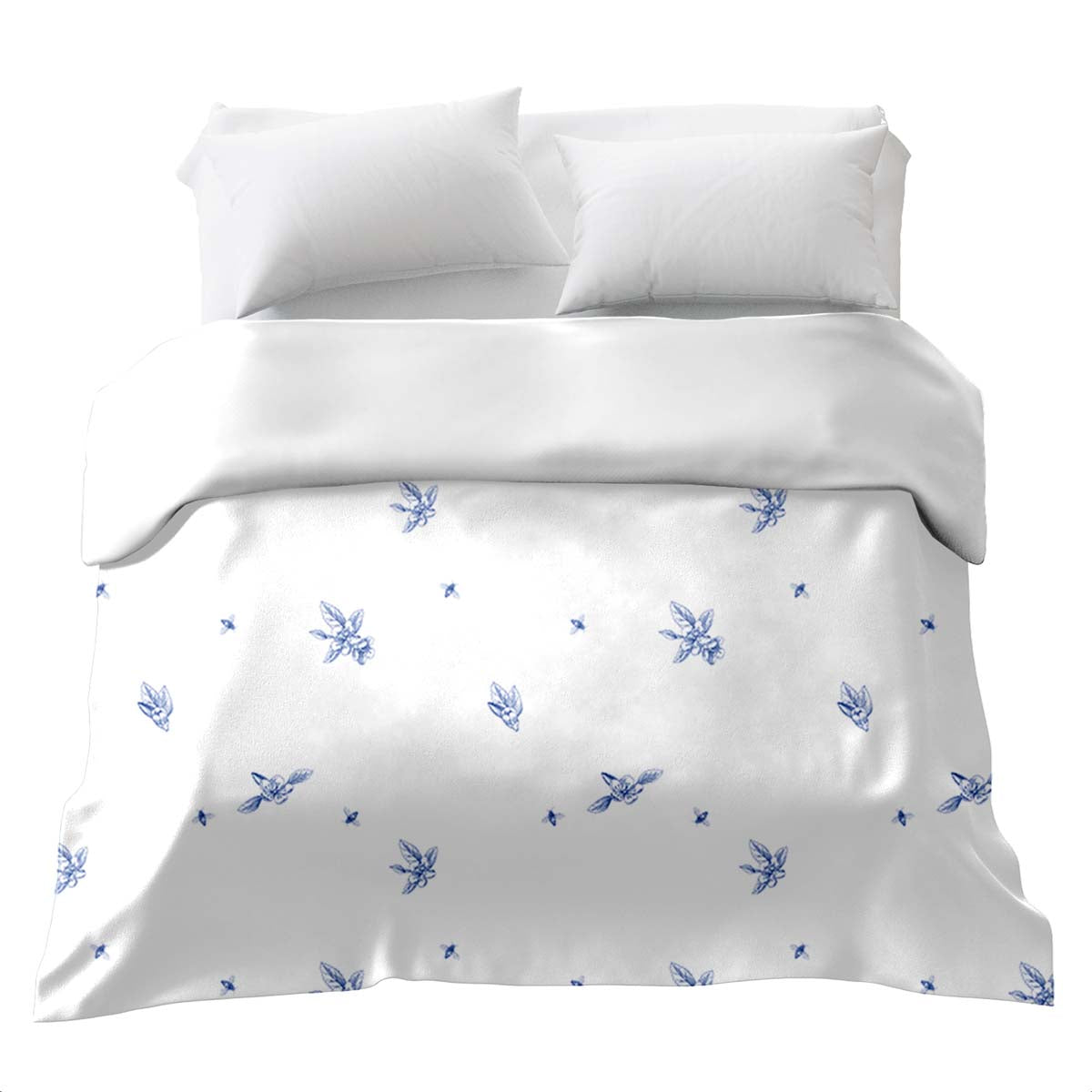 Couverture thérapeutique originale - Housse en coton Fleur bleue