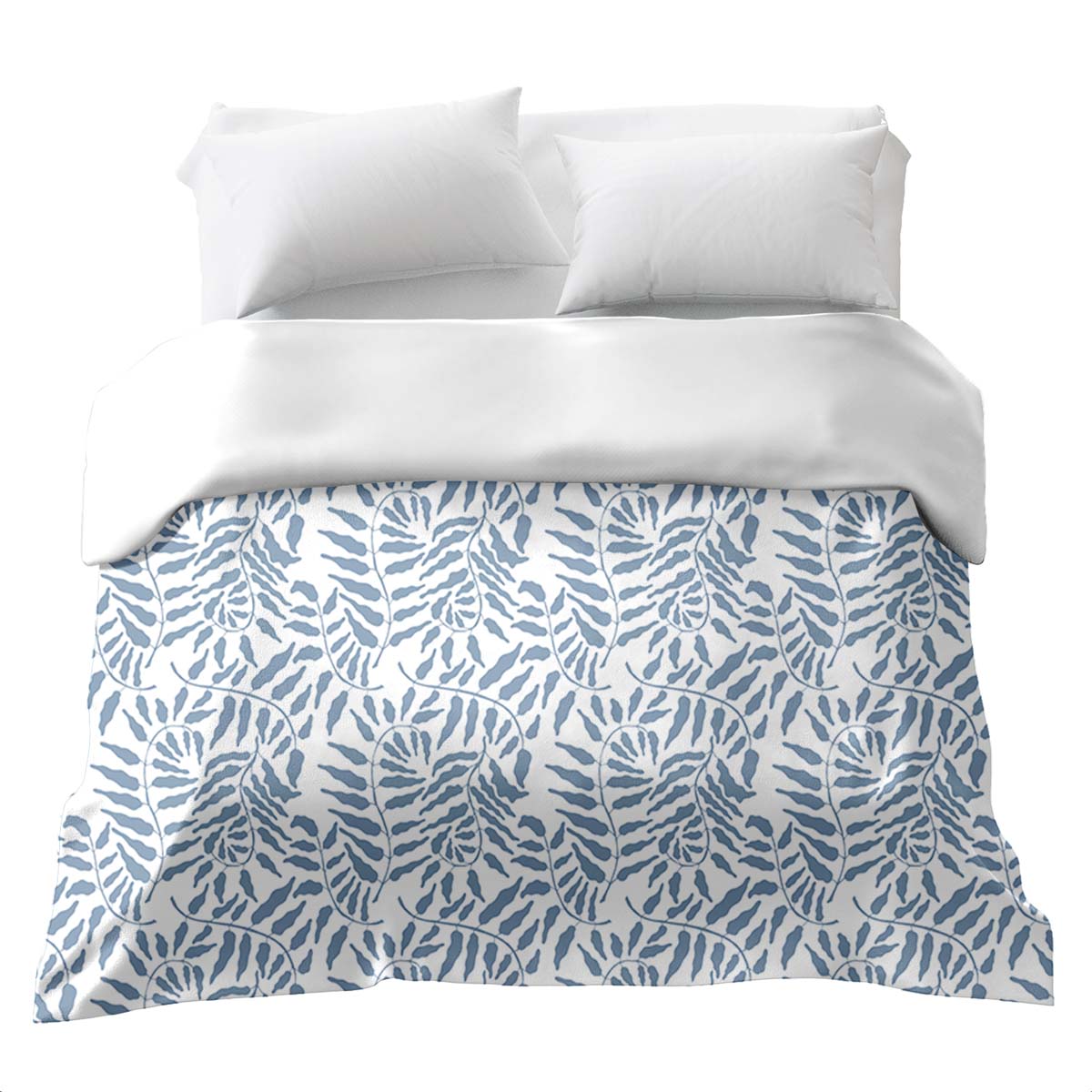 Couverture thérapeutique originale - Housse en coton Plantes bleues