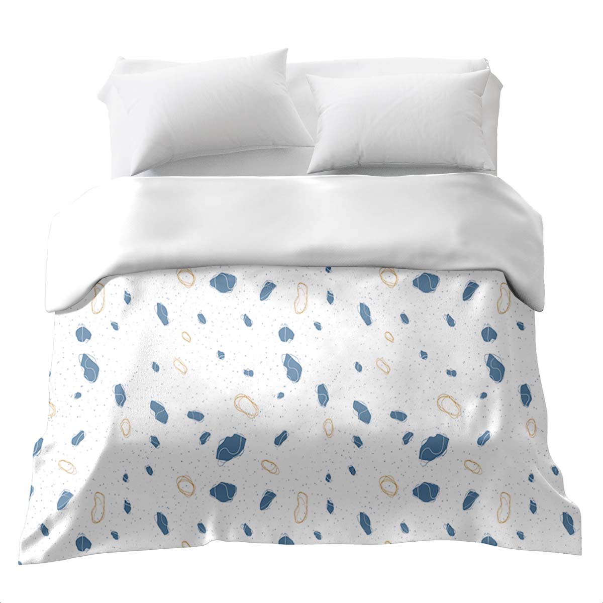 Couverture thérapeutique originale - Housse en coton Formes bleues