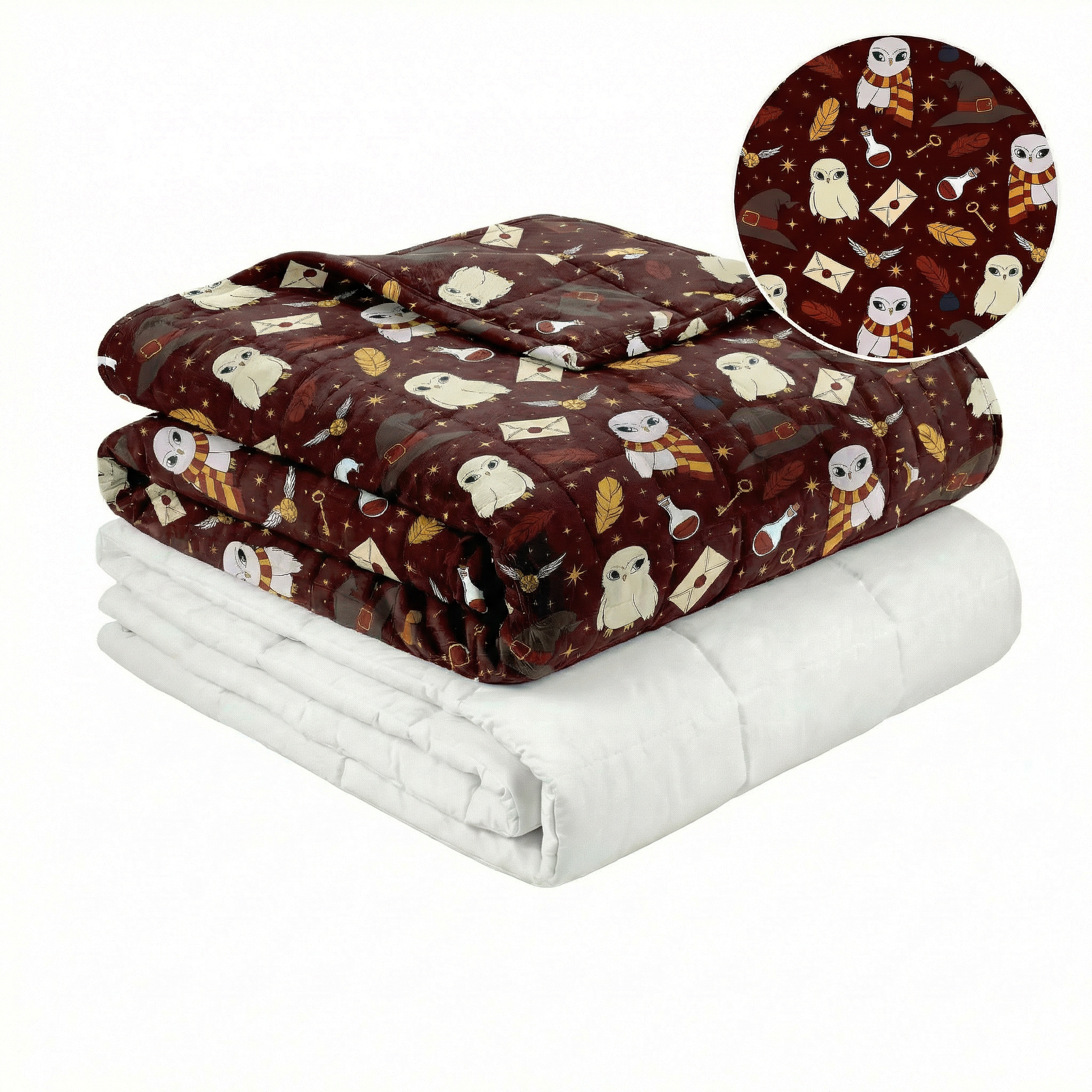 Couverture thérapeutique originale - Magie Hedwig Couverture pondérée avec housse en coton pour enfants & adultes