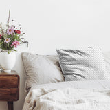 Health pillow white with delicate checks