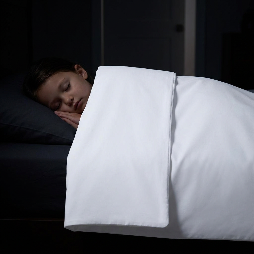 Original Therapiedecke - Gewichtsdecke mit Baumwollbezug in Weiß für Kinder