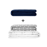 Original therapy blanket - weighted blanket set for adults including 2 covers of choice