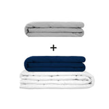 Original therapy blanket - weighted blanket set for adults including 2 covers of choice