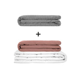 Original therapy blanket - weighted blanket set for adults including 2 covers of choice