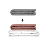 Original therapy blanket - weighted blanket set for adults including 2 covers of choice