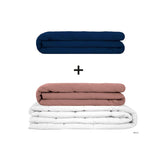 Original therapy blanket - weighted blanket set for adults including 2 covers of choice