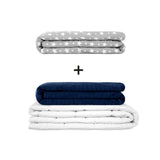 Original therapy blanket - weighted blanket set for adults including 2 covers of choice
