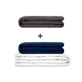 Original therapy blanket - weighted blanket set for adults including 2 covers of choice