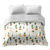 Original therapy blanket - cotton cover colorful houseplants