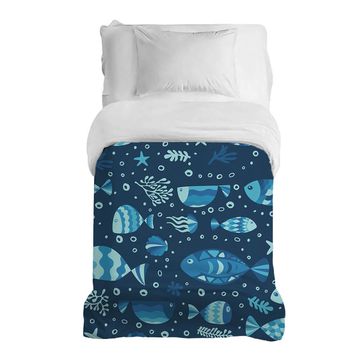 Couverture thérapeutique originale - Housse en coton Monde sous-marin