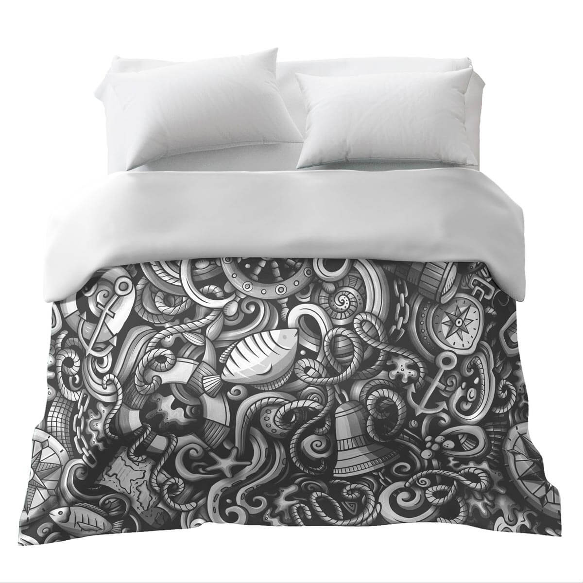 Original therapy blanket - cotton cover on seafaring