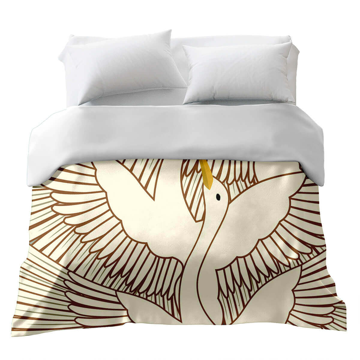 Couverture thérapeutique originale - Housse en coton Grand Grue