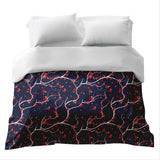 Original therapy blanket - cotton cover red cherry blossoms