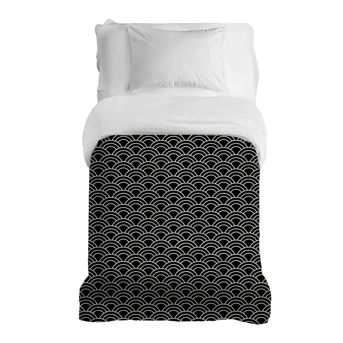 Couverture thérapeutique originale - Housse en coton noir blanc arcs