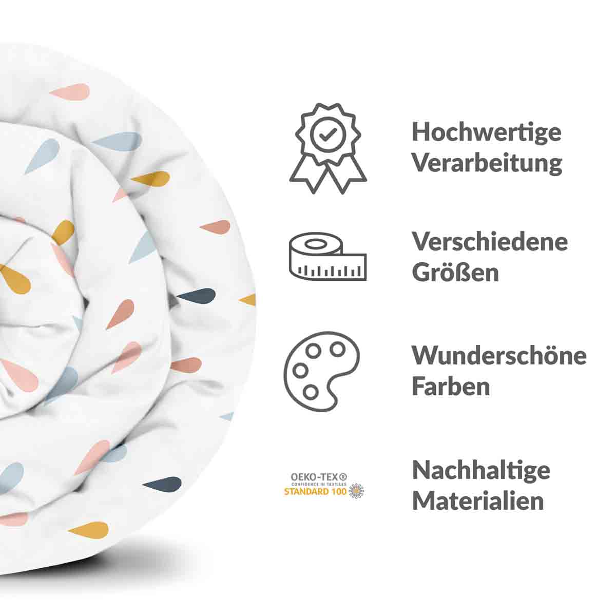 Therapy blankets bedding set with colorful drops