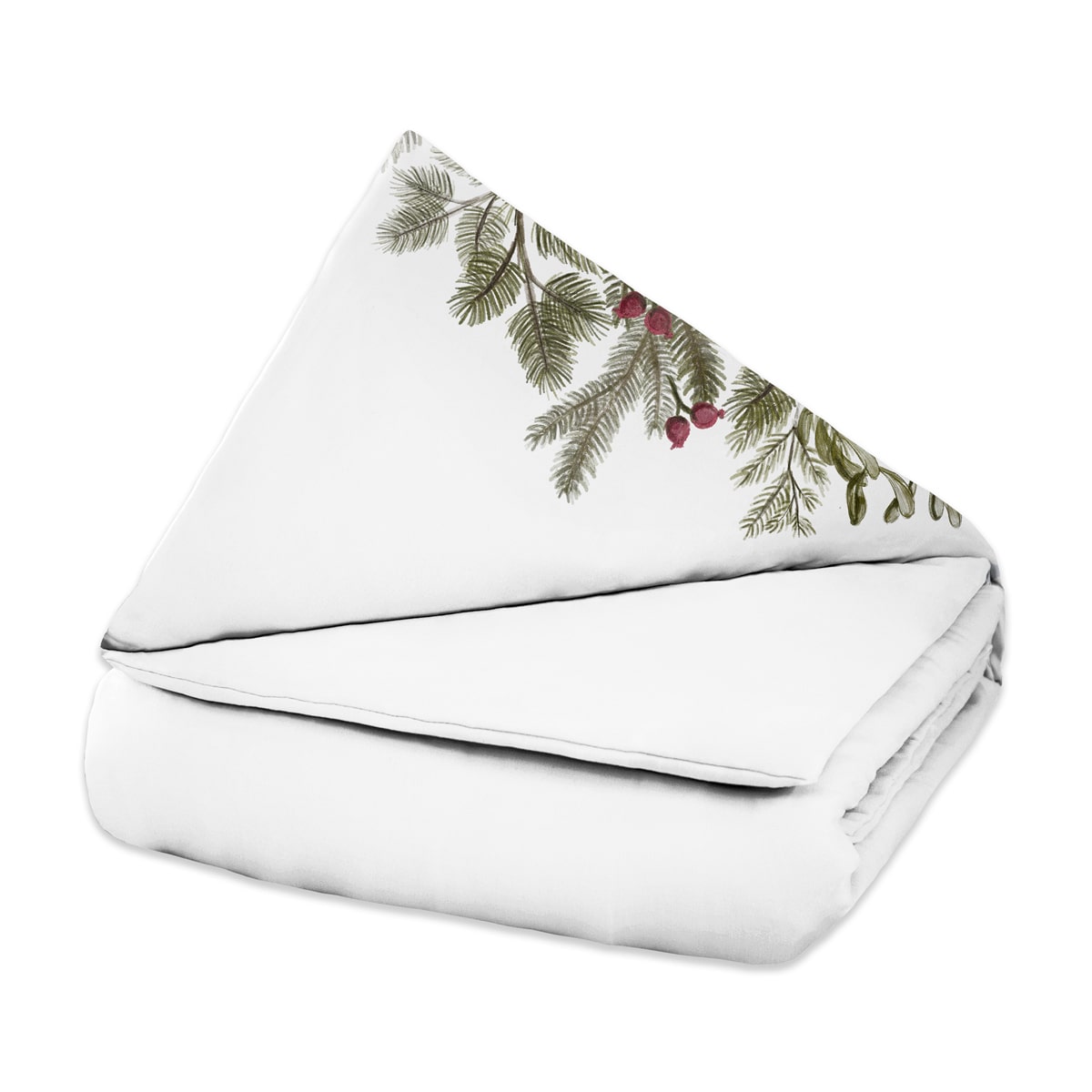 Couverture thérapeutique originale - Housse en coton blanc avec branches