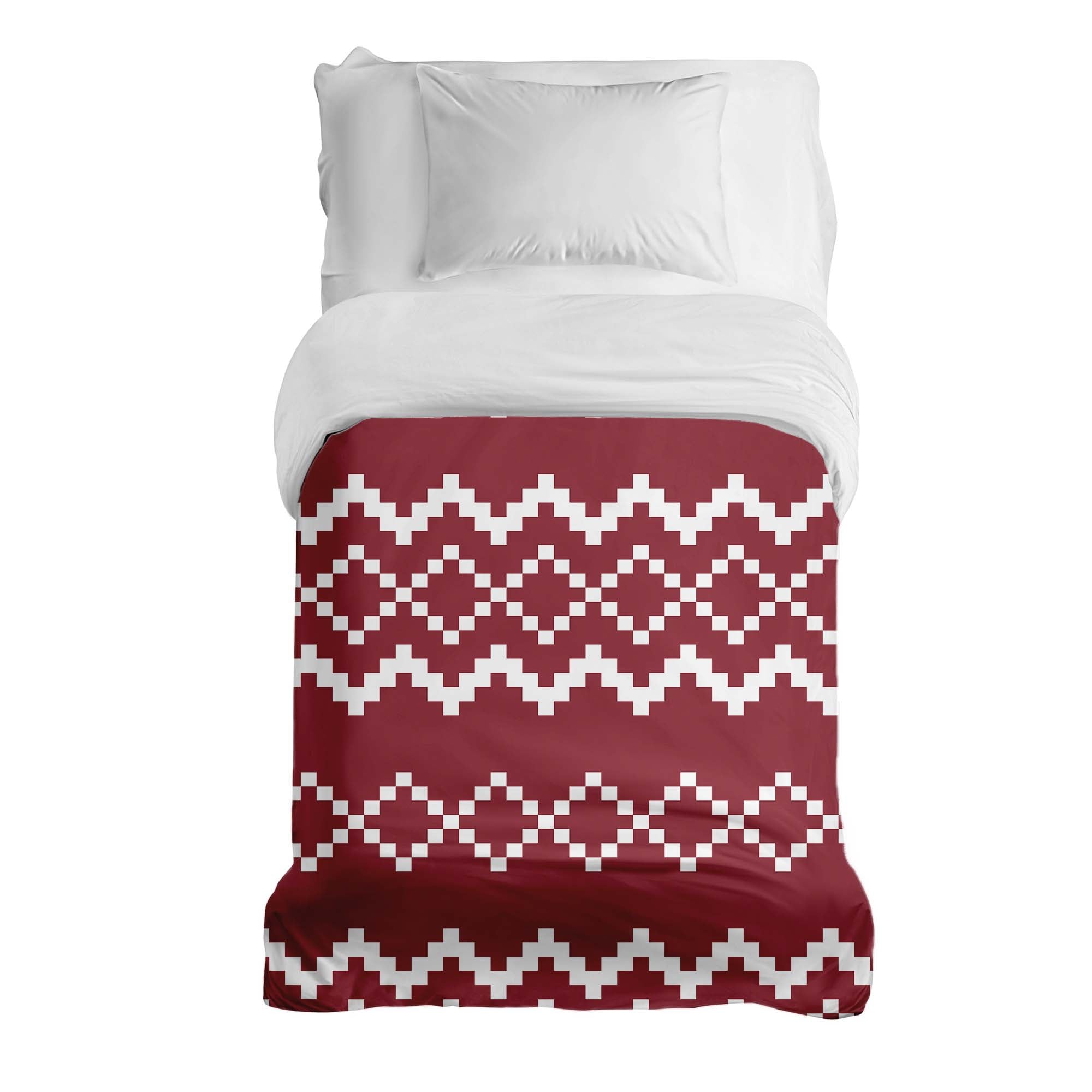 Couverture thérapeutique originale - Housse en coton avec motif de Noël rouge