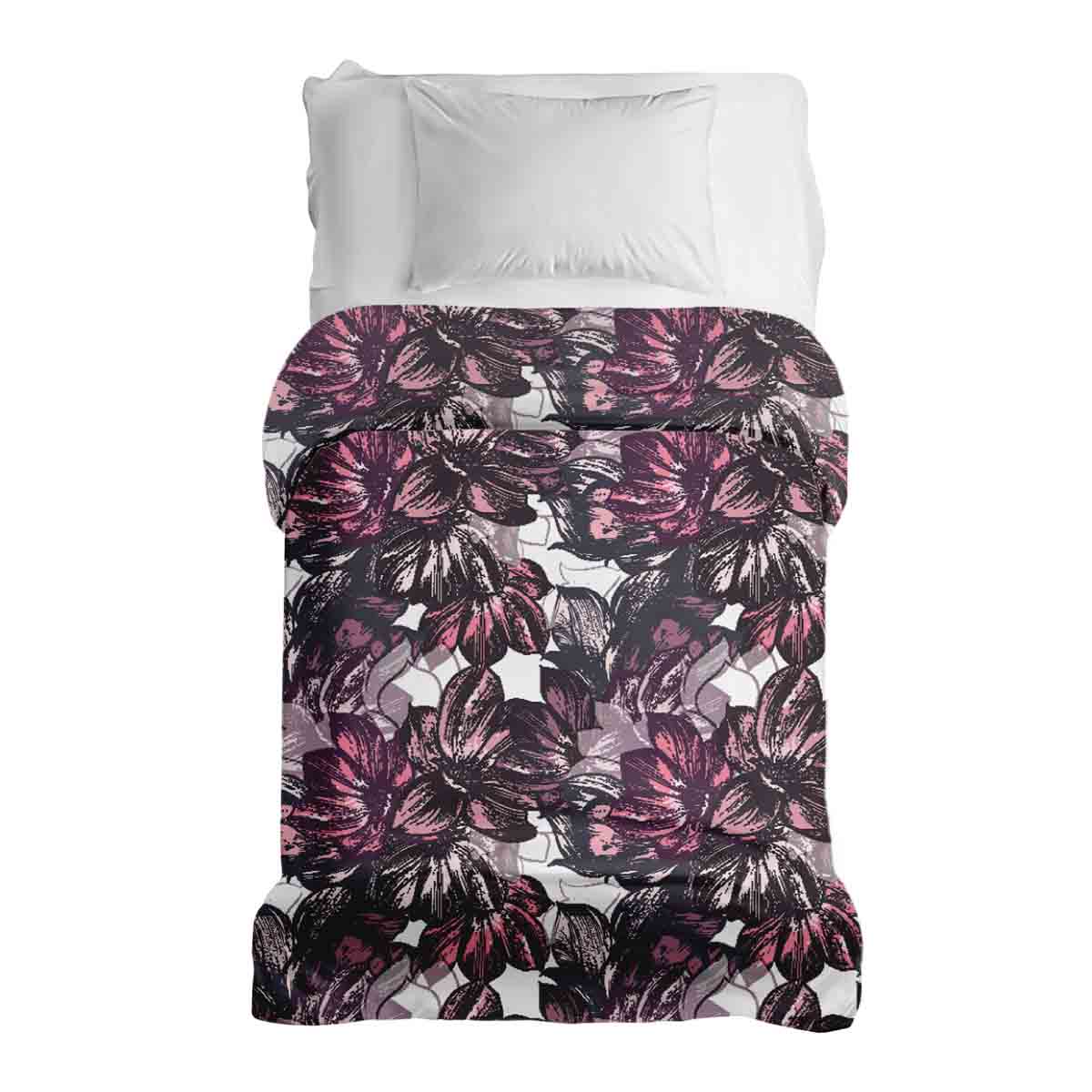 Couverture thérapeutique originale - Housse en coton avec mer de fleurs violettes