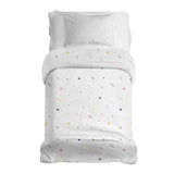 Original therapy blanket - cotton cover white with colorful shapes