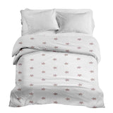 Original therapy blanket - cotton cover white with pink stars