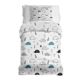 Therapy blanket and bedding set, white with hedgehog.