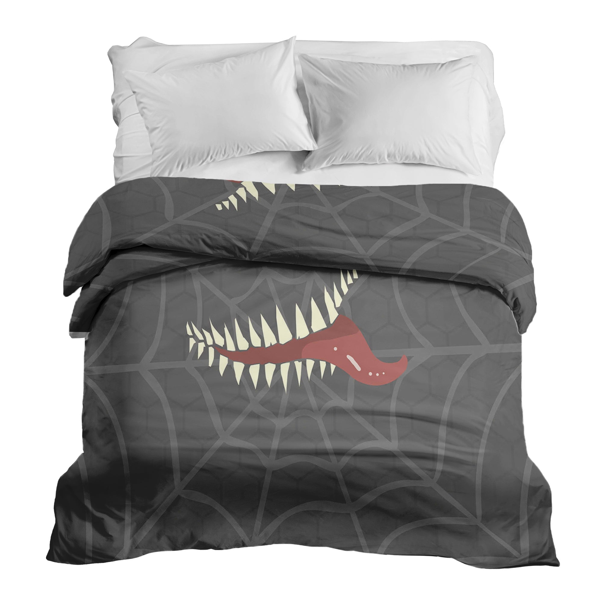 Couverture thérapeutique originale - Housse en coton gris toile d'araignée