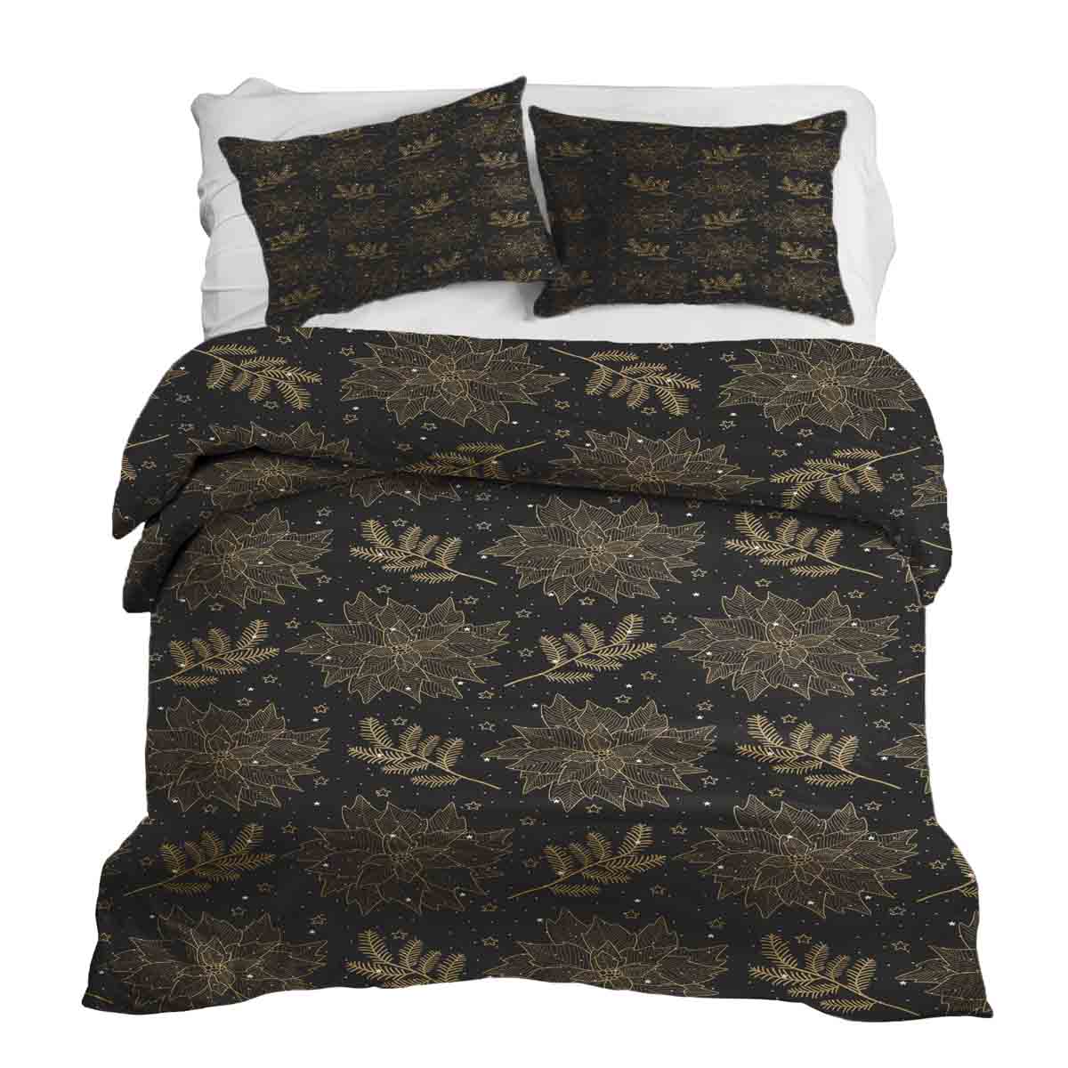 Ensemble de literie avec couverture thérapeutique noir Étoile de Noël