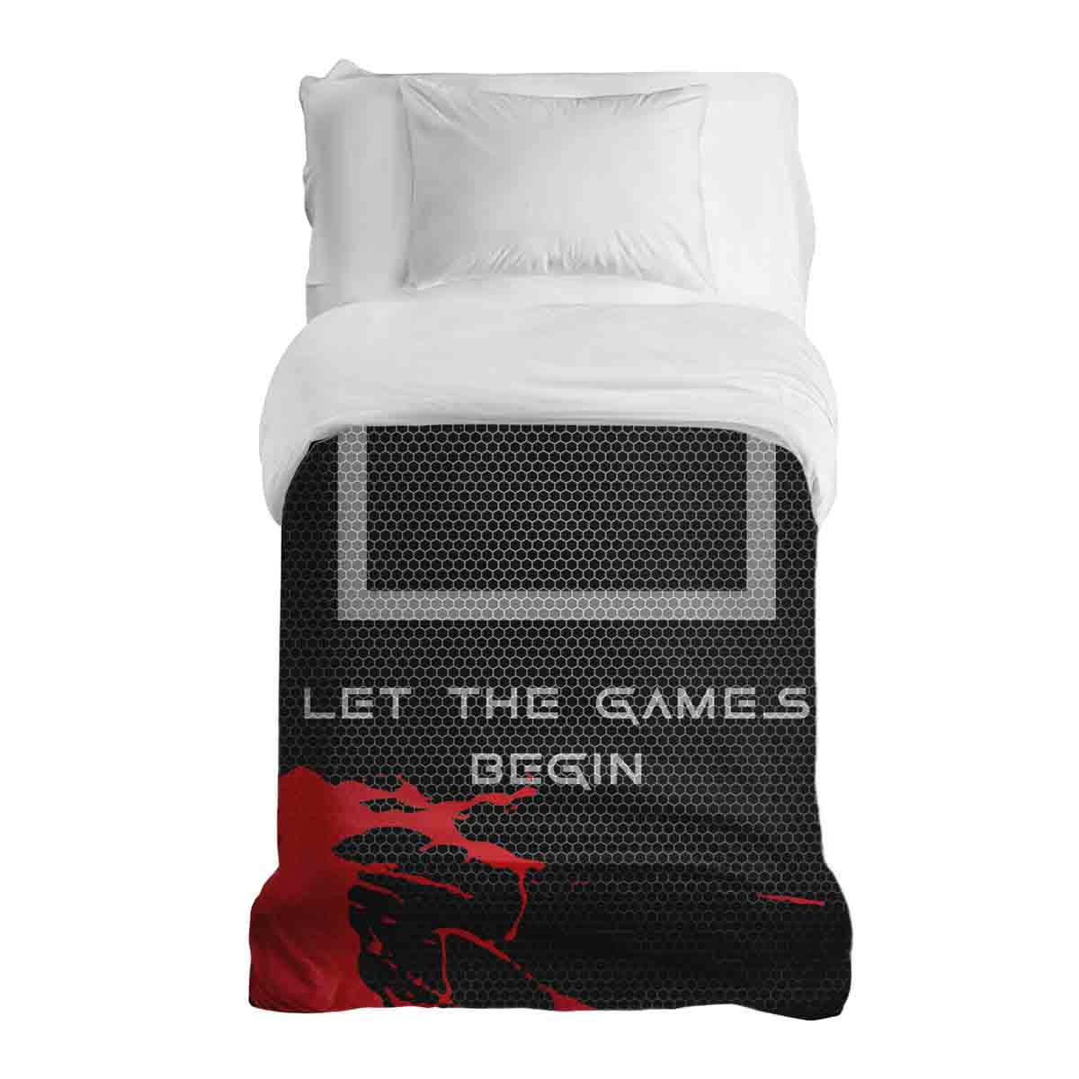 Couverture thérapeutique originale - Housse en coton noire Let's Play