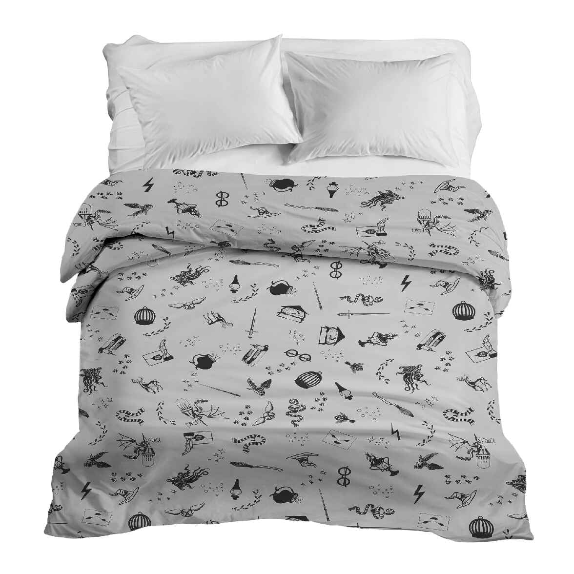 Couverture thérapeutique originale - Housse en coton gris Magie