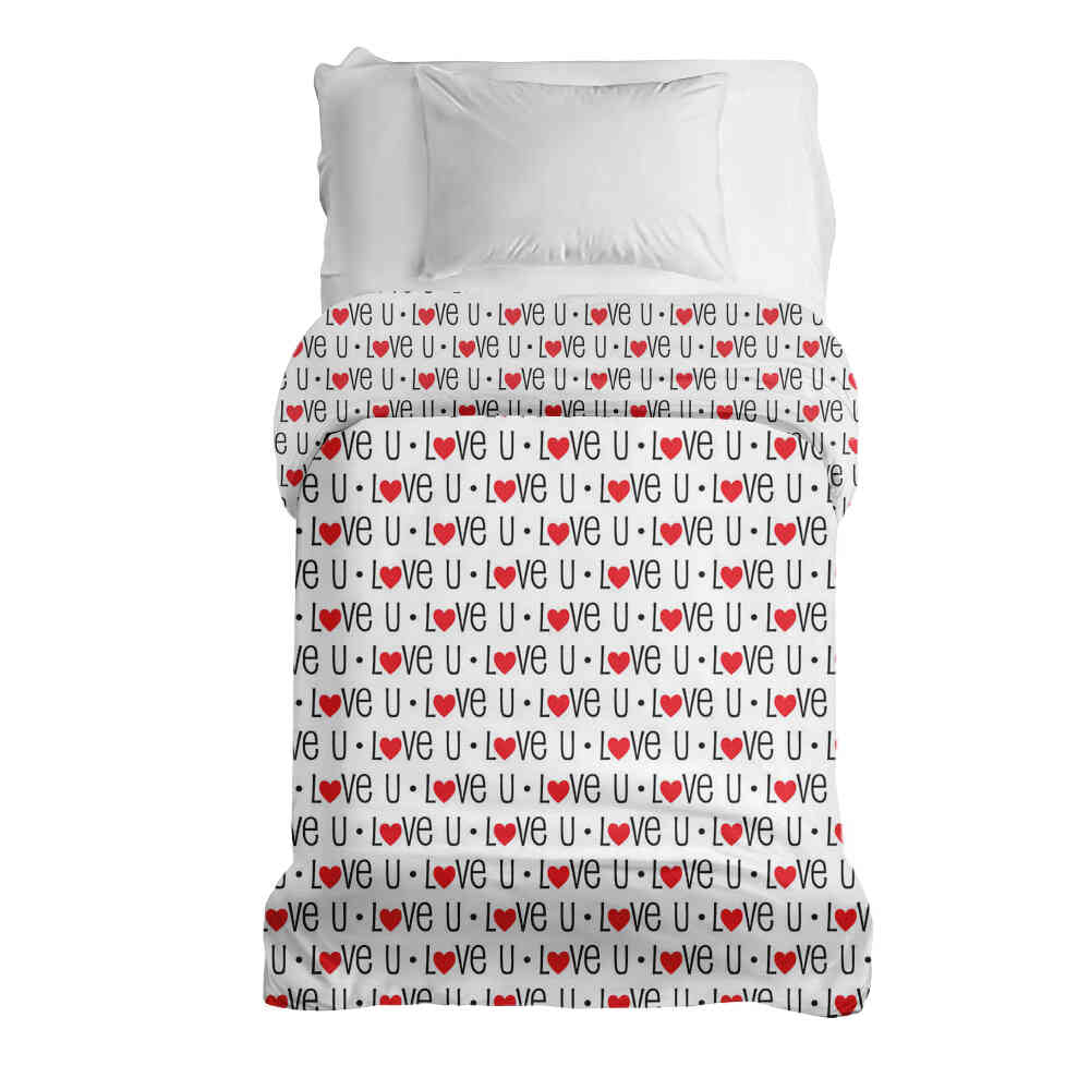 Original therapy blanket - cotton cover white Love U