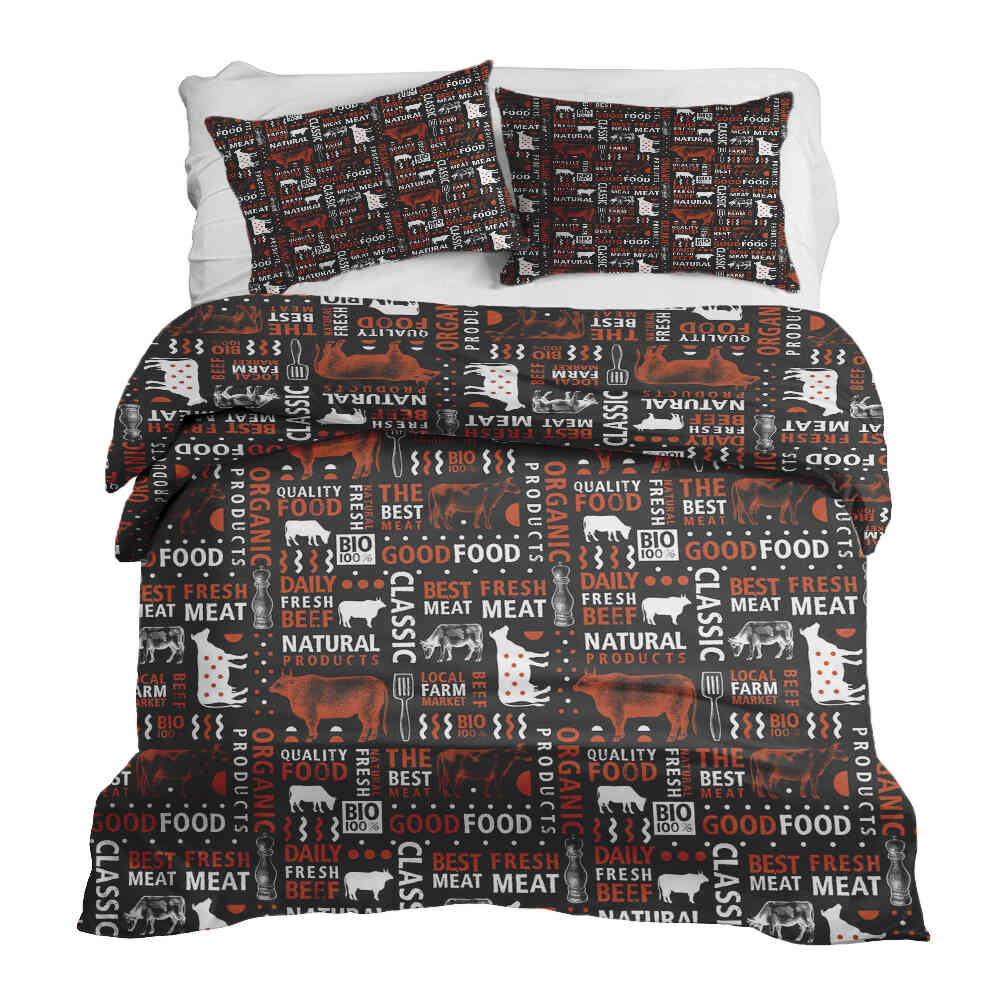 Ensemble de linge de lit et couverture thérapeutique Meat Lover