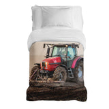 Original therapy blanket - cotton cover with large tractor