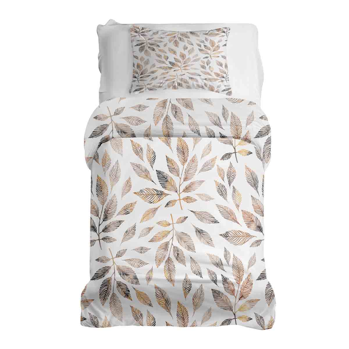 Therapy blankets bedding set white with light brown branches