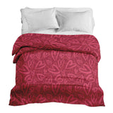 Original therapy blanket - cotton cover red with pink heart motif