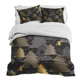 Therapy blanket bedding set with golden fir trees