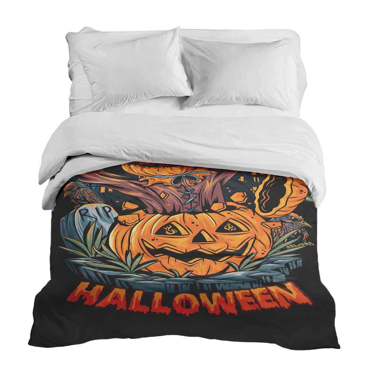 Couverture thérapeutique originale - Housse en coton Halloween Citrouille