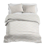 Therapy blanket bedding set with golden stripe pattern