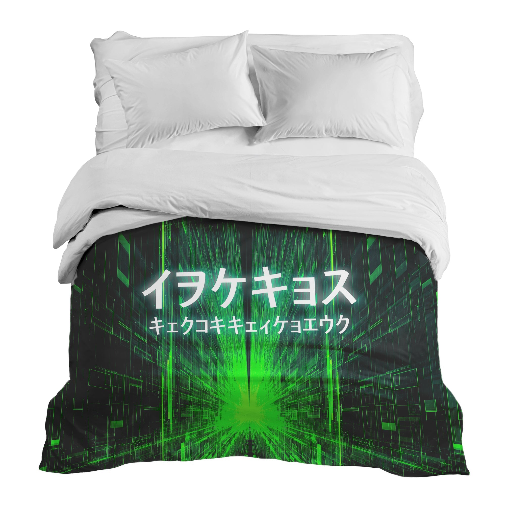 Original therapy blanket - cotton cover green with Chinese inscription