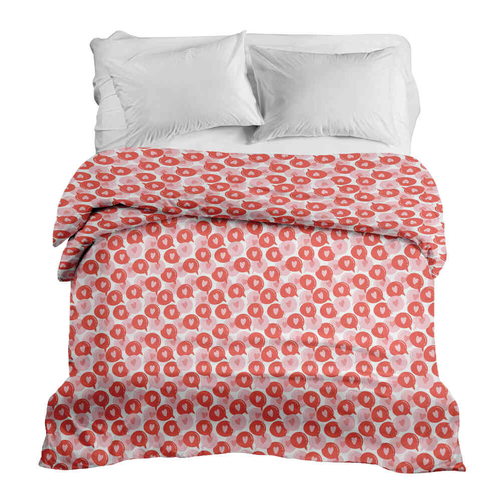 Original therapy blanket - cotton cover speech bubble with heart