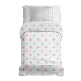 Therapy blanket and bedding set, white with colorful paws.