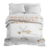 Original therapy blanket - cotton cover white with flying key