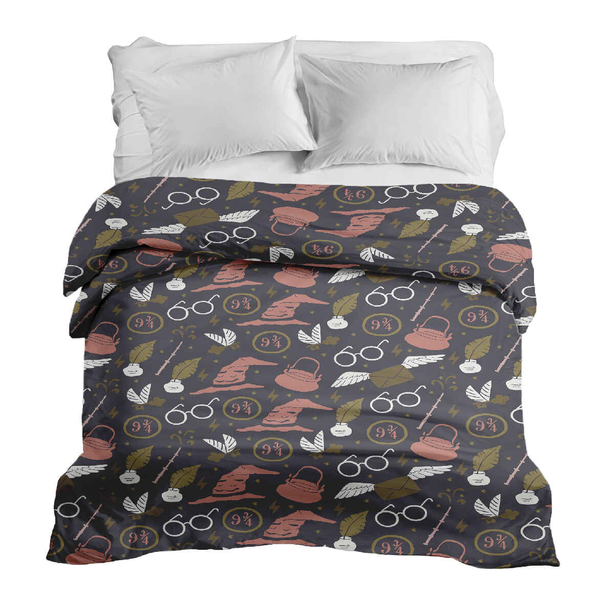 Couverture thérapeutique originale - Housse en coton noire Magie