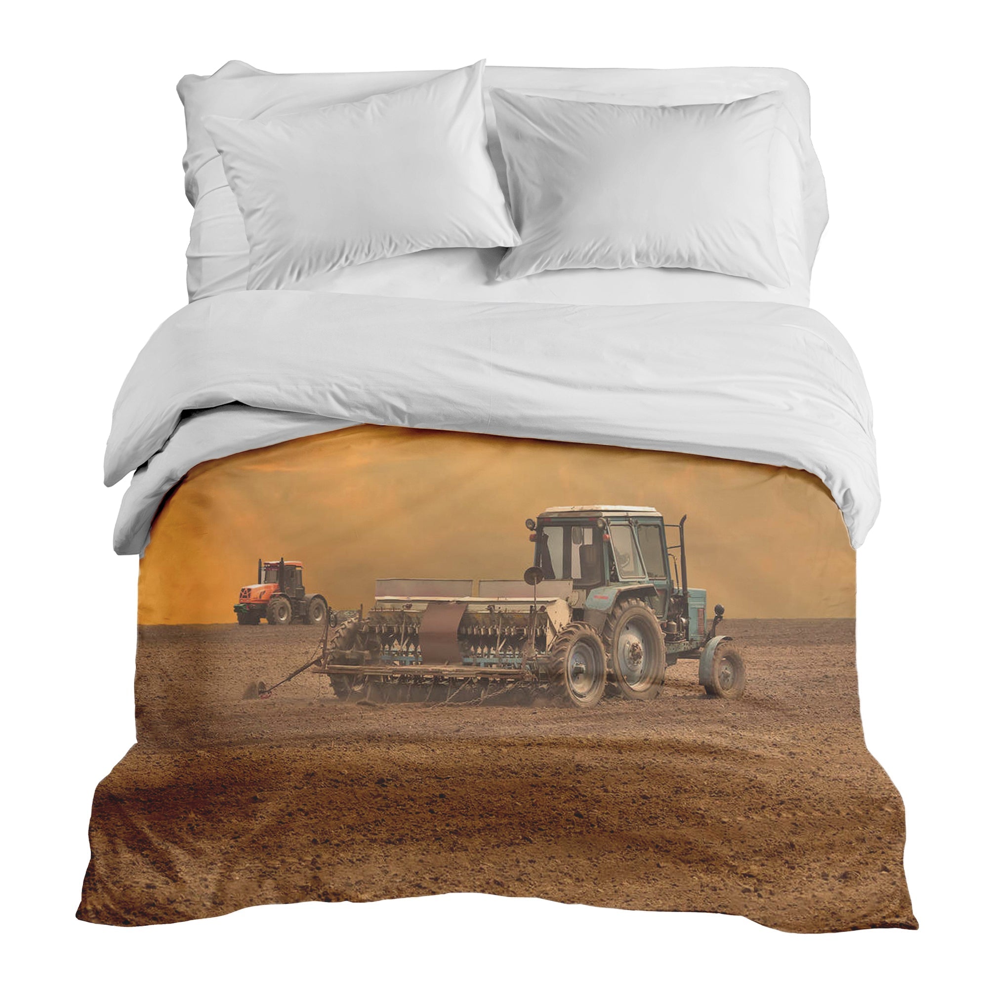 Original therapy blanket - cotton cover two tractors