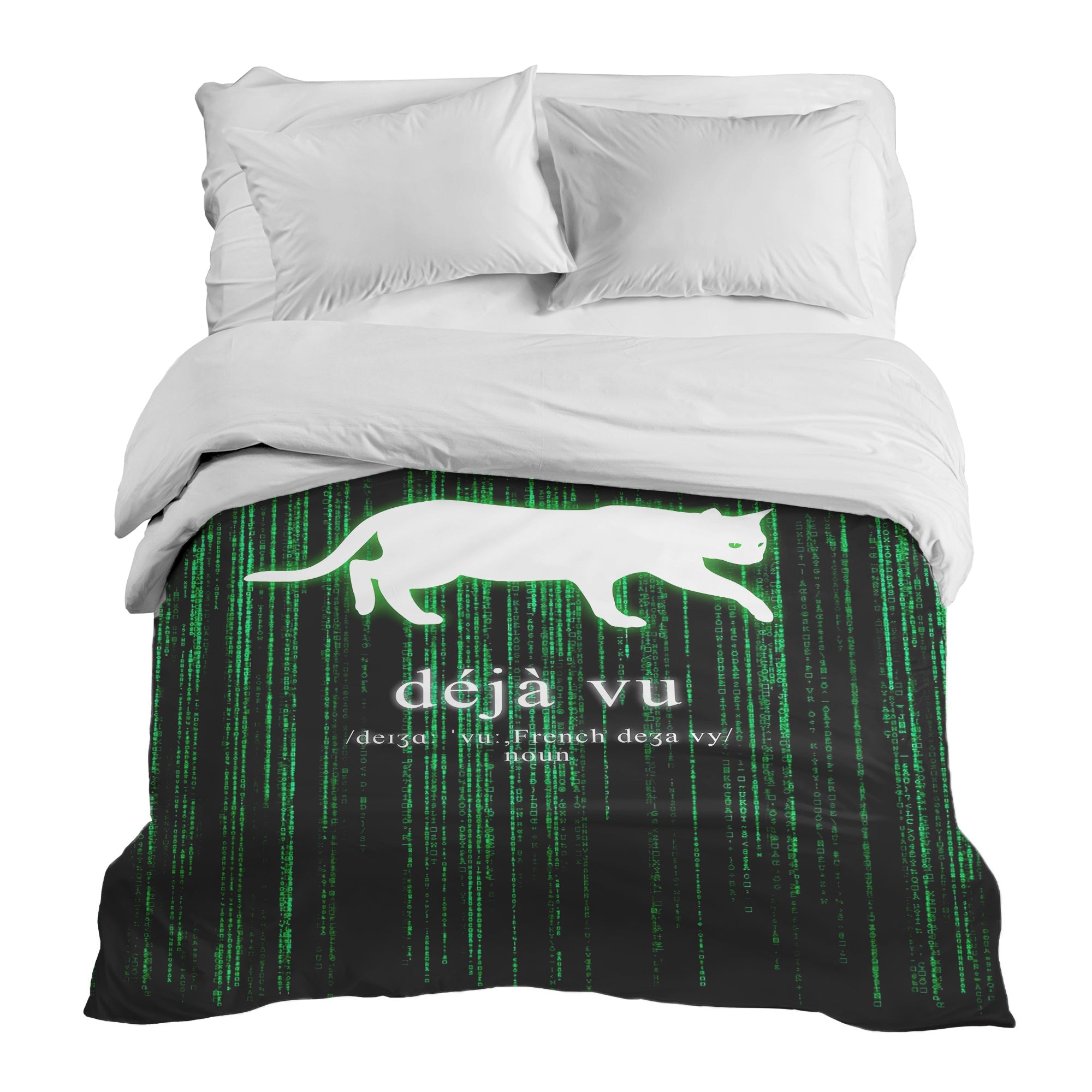 Couverture thérapeutique originale - Housse en coton verte Déjà-Vu