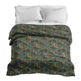 Original therapy blanket - cotton cover green tractor