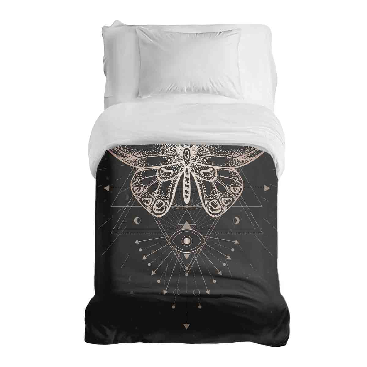 Original therapy blanket - cotton cover black with butterfly